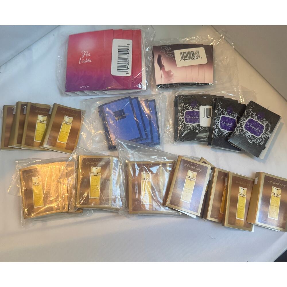 AVON lot vial on card 45 mixed lot, Extraordinary,‎ Outspoken, Step Into Sexy